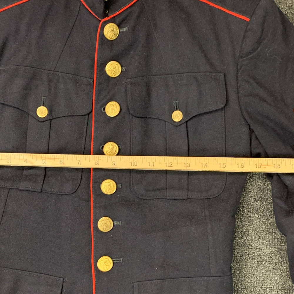 Vintage USMC Dress Blue Coat Mens Sergeant - Picture 5 of 11
